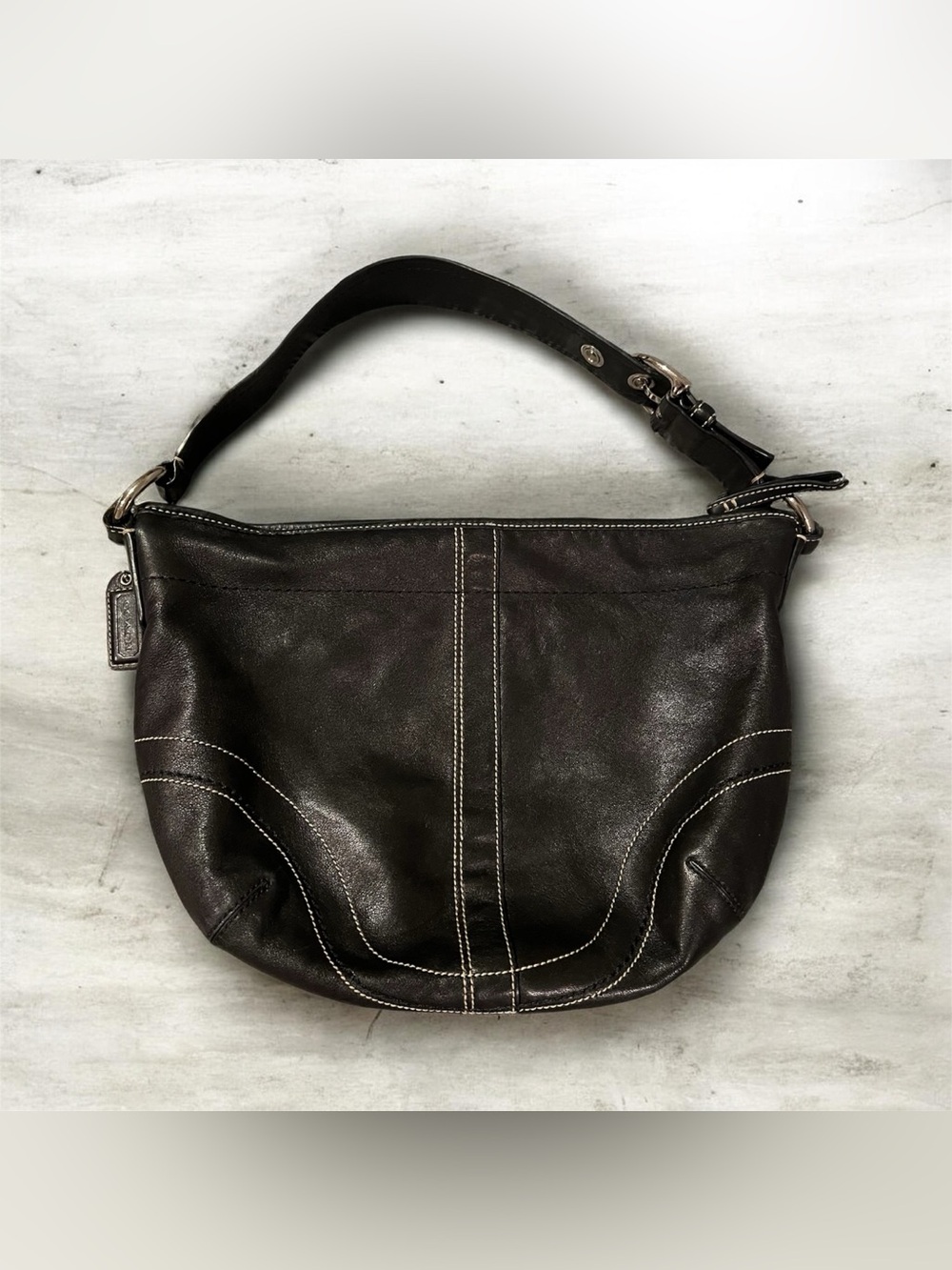 Coach Vintage Soho Hobo Black Leather Bag